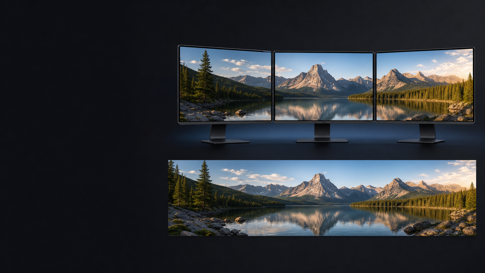 MultiScreenGrab showing three displays composed into one image